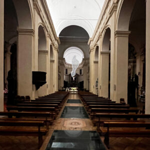 Fotomontaggio nella Cattedrale di San Rufino, Assisi